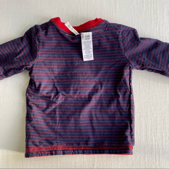 Janie And Jack Reversible Long Sleeve Reindeer And Striped Shirt 12/18M - Picture 7 of 8